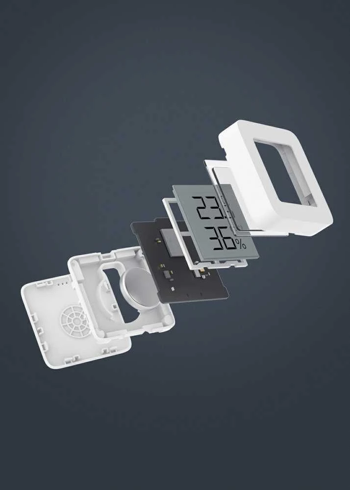 Jutiklis Xiaomi Mi Temperature and Humidity Monitor 2, baltas