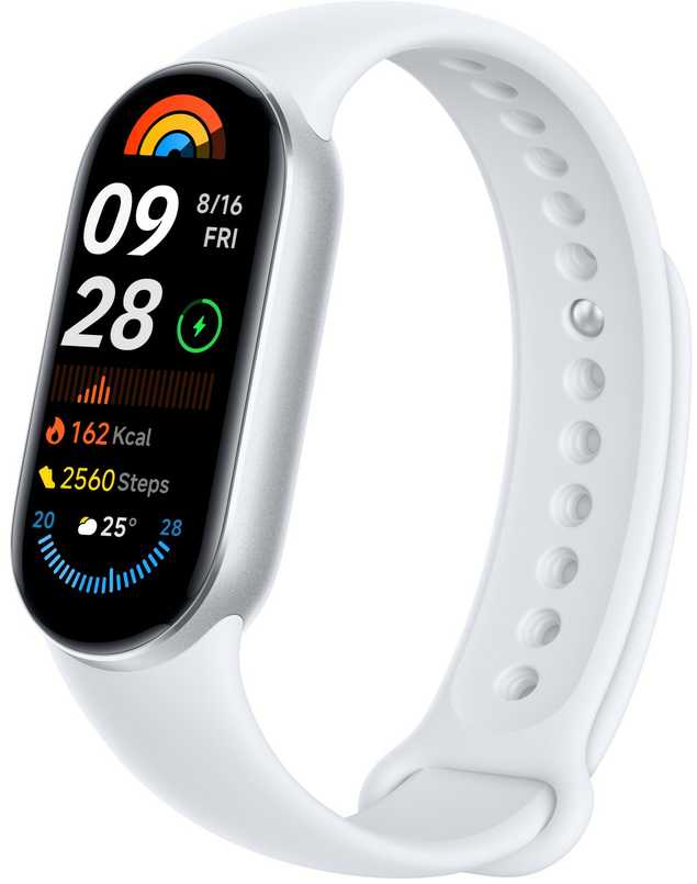 Išmanioji apyrankė Xiaomi Smart Band 9,  sidabrinės spalvos