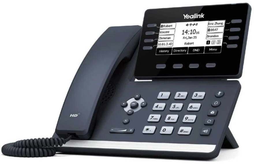 Yealink SIP-T53C VoIP telefonas, 2x RJ45 1000Mb/s, ekranas, PoE, USB