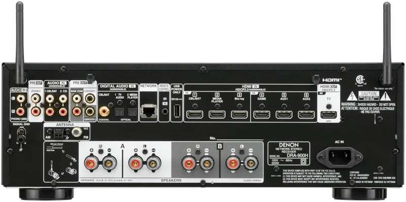 Muzikinis centras DENON DRA-900H tinklinis stereo stiprintuvas su HDMI