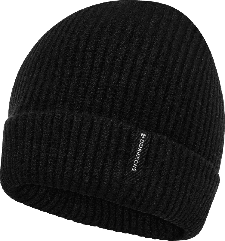 Didriksons megzta kepurė BUZ KIDS BEANIE - Juodas (Išankstinis užsakymas)
