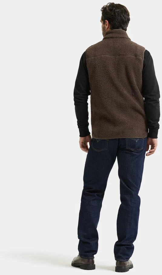 Didriksons vyriška pūkuoto flisio liemenė RASMUS USX VEST 2 - Dark Mocha (Išankstinis užsakymas)