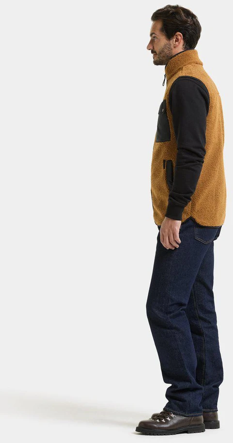 Didriksons vyriška pūkuoto flisio liemenė RASMUS USX VEST 2 - Spice Brown (Išankstinis užsakymas)