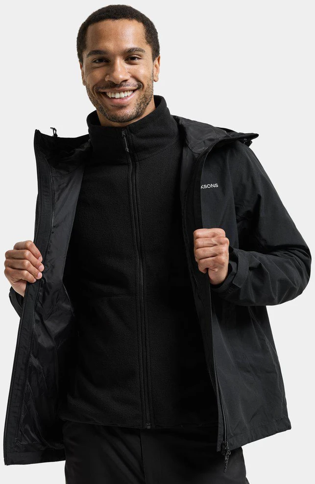 Didriksons vyriška striukė 3-in-1 TRIEN USX JACKET 2 - Juodas (Išankstinis užsakymas)