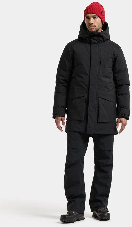 Didriksons vyriška žieminė parka AKILLES USX PARKA 3 - Juodas (Išankstinis užsakymas)
