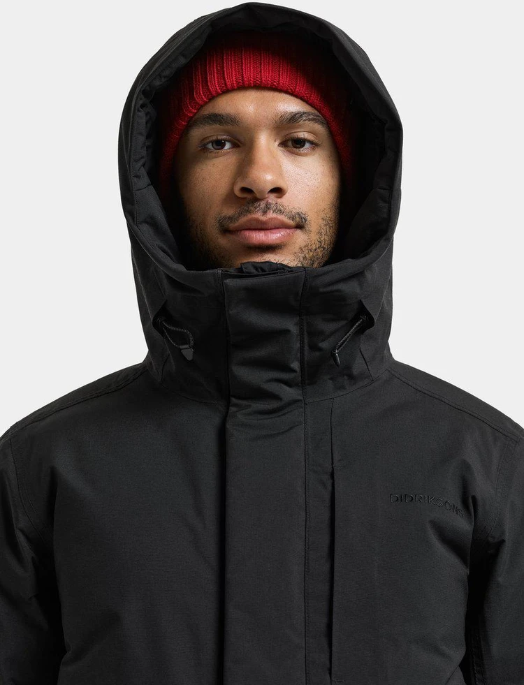 Didriksons vyriška žieminė parka AKILLES USX PARKA 3 - Juodas (Išankstinis užsakymas)