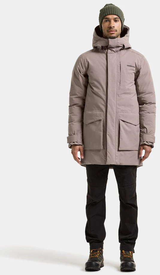 Didriksons vyriška žieminė parka AKILLES USX PARKA 3 - Ash Brown (Išankstinis užsakymas)