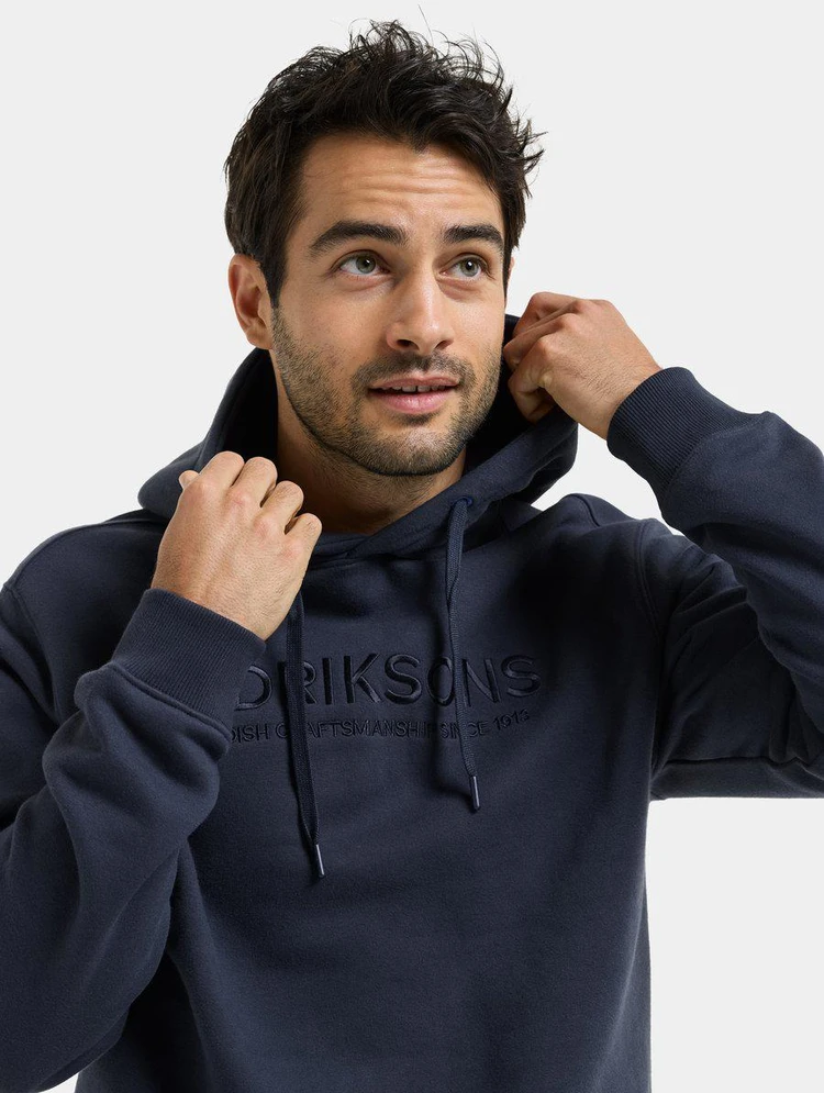Didriksons vyriškas džemperis su gobtuvu EBBOT USX HOODIE - Navy (Išankstinis užsakymas)
