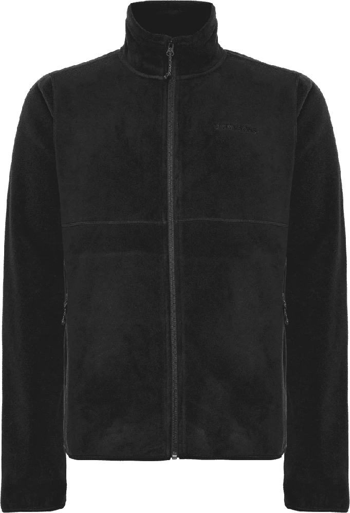 Didriksons vyriškas flisinis džemperis VITO USX FULL-ZIP 2 - Juodas (Išankstinis užsakymas)