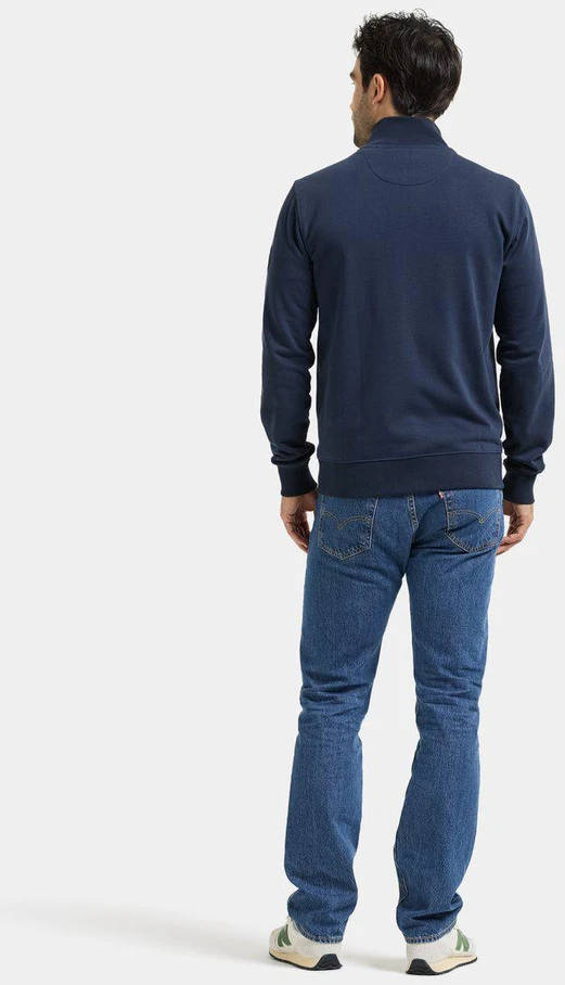 Didriksons vyriškas medvilninis džemperis JAKE USX FULL-ZIP 2 - Navy (Išankstinis užsakymas)
