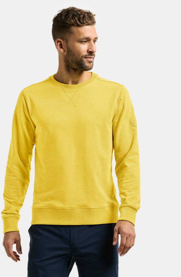 Didriksons vyriškas medvilninis džemperis TORÖ USX SWEATER 2 - Geltona Pollen (Išankstinis užsakymas)