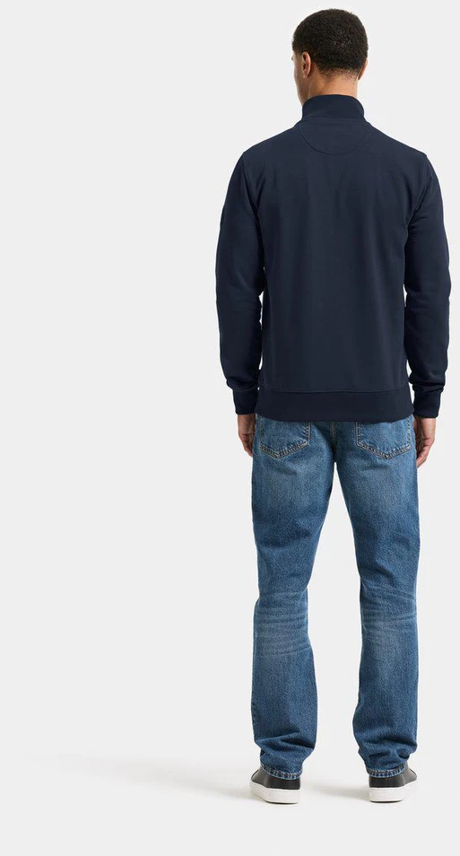 Didriksons vyriškas medvilninis džemperis JAKE USX FULL-ZIP 2 - Navy (Išankstinis užsakymas)