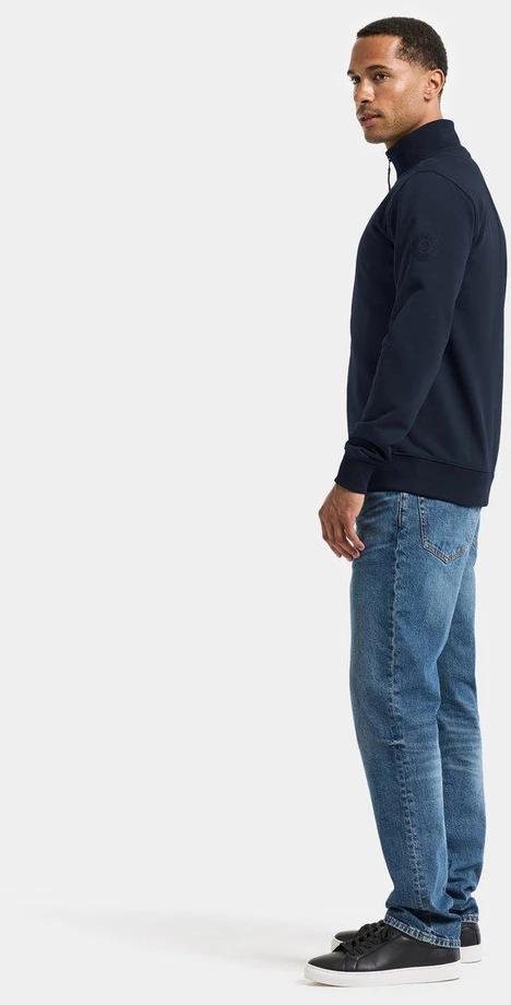 Didriksons vyriškas medvilninis džemperis JAKE USX FULL-ZIP 2 - Navy (Išankstinis užsakymas)