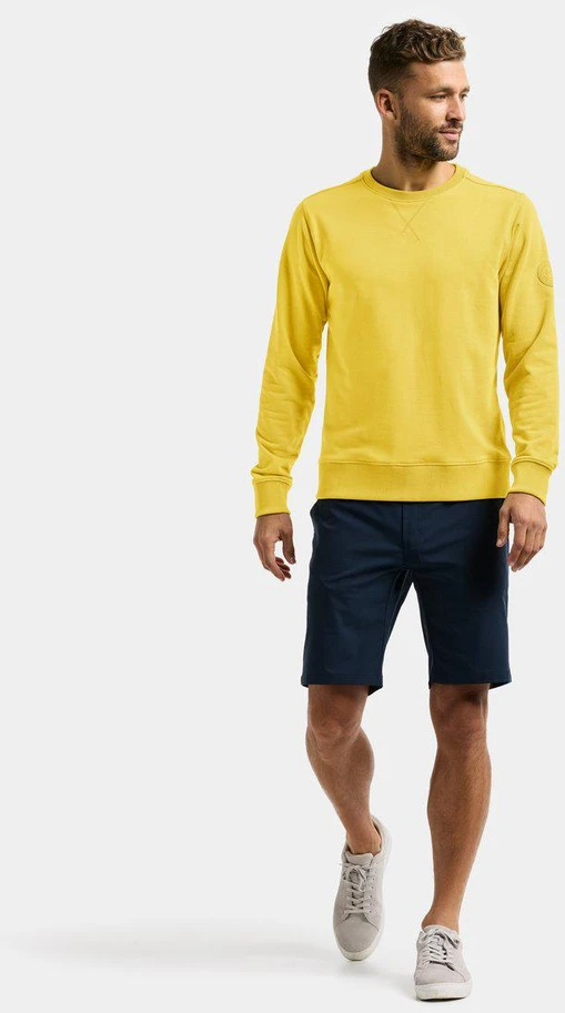 Didriksons vyriškas medvilninis džemperis TORÖ USX SWEATER 2 - Geltona Pollen (Išankstinis užsakymas)