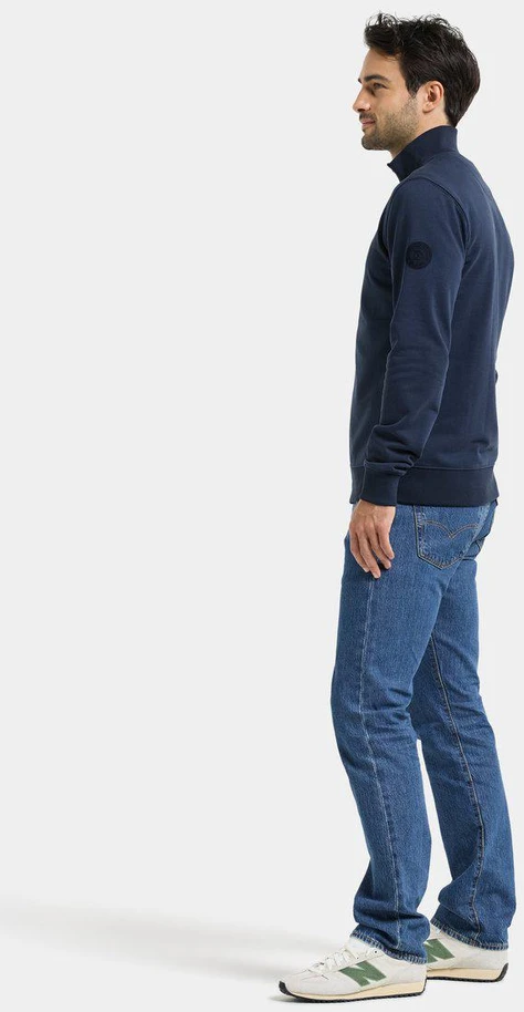 Didriksons vyriškas medvilninis džemperis JAKE USX FULL-ZIP 2 - Navy (Išankstinis užsakymas)