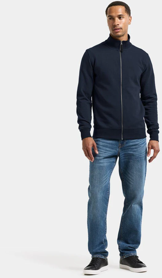 Didriksons vyriškas medvilninis džemperis JAKE USX FULL-ZIP 2 - Navy (Išankstinis užsakymas)