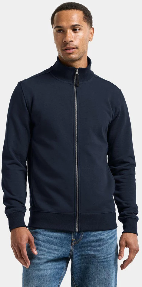Didriksons vyriškas medvilninis džemperis JAKE USX FULL-ZIP 2 - Navy (Išankstinis užsakymas)
