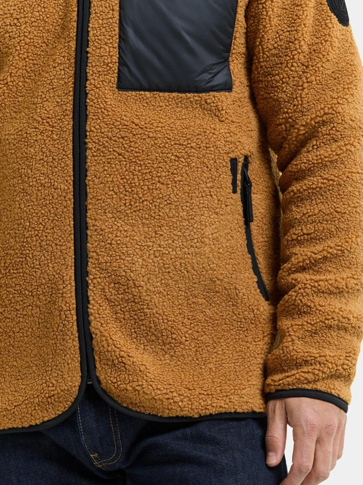 Didriksons vyriškas pūkuoto flisio džemperis PETER USX FULL-ZIP 3 - Spice Brown (Išankstinis užsakymas)