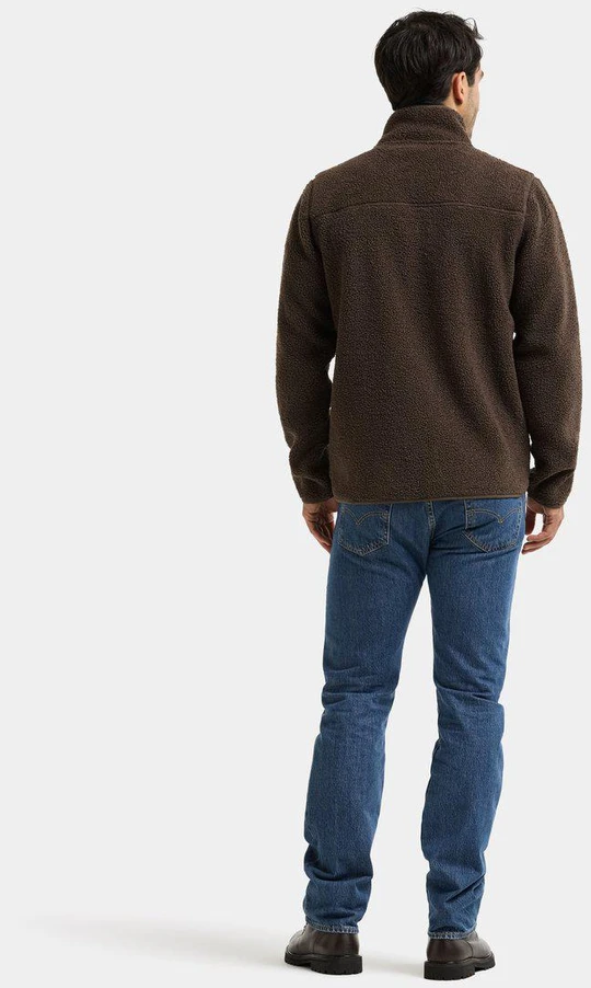 Didriksons vyriškas pūkuoto flisio džemperis PETER USX FULL-ZIP 3 - Dark Mocha (Išankstinis užsakymas)