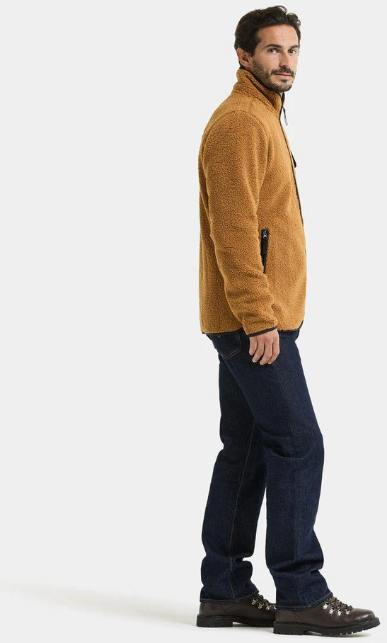 Didriksons vyriškas pūkuoto flisio džemperis PETER USX FULL-ZIP 3 - Spice Brown (Išankstinis užsakymas)