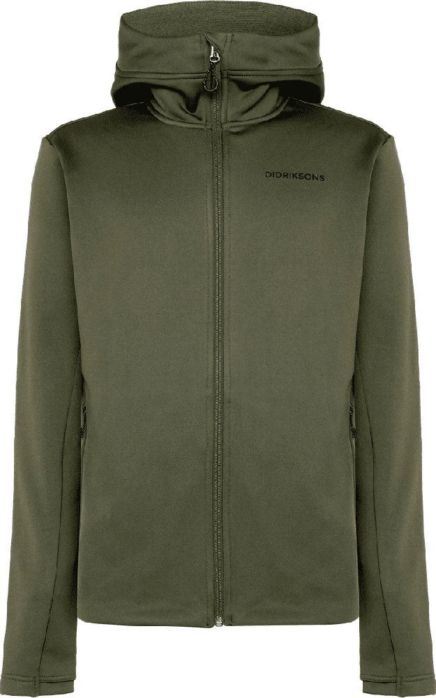 Didriksons vyriškas techninis flisinis džemperis su gobtuvu FIELD USX FULL-ZIP - Deep Žalias (Išankstinis užsakymas)
