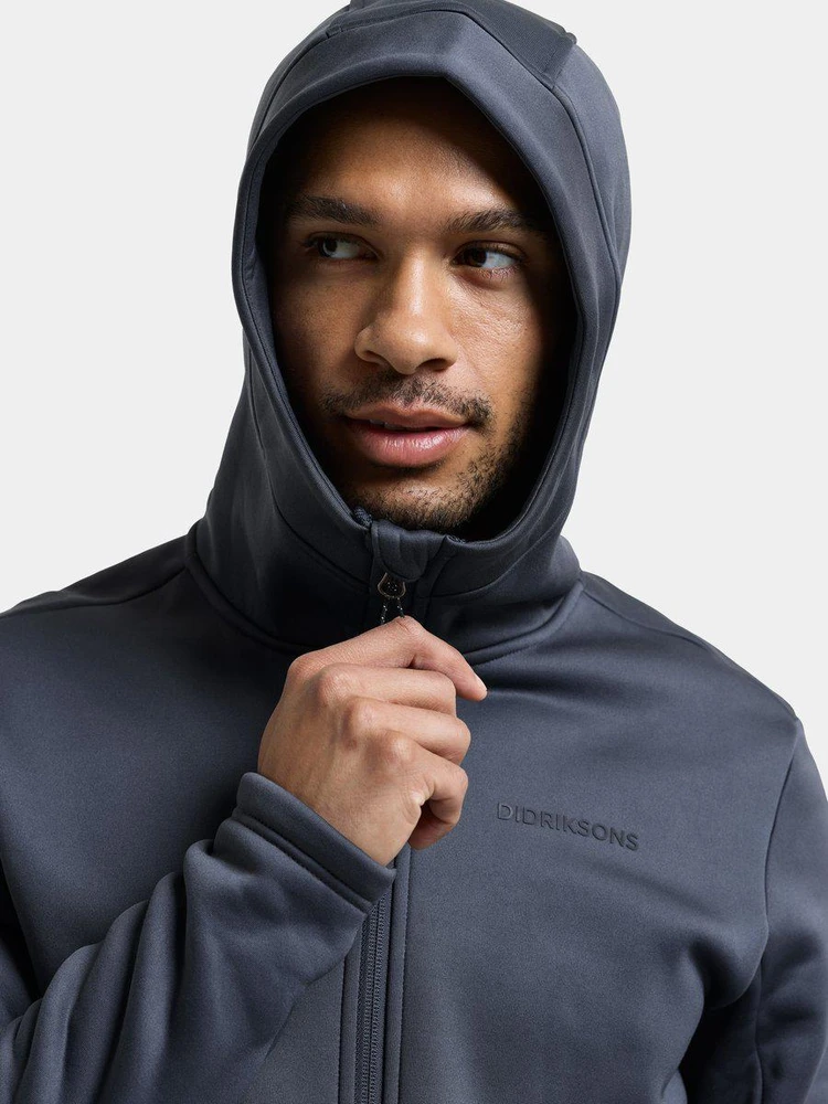 Didriksons vyriškas techninis flisinis džemperis su gobtuvu FIELD USX FULL-ZIP - Sleepy Mėlyna (Išankstinis užsakymas)