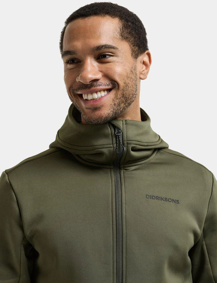 Didriksons vyriškas techninis flisinis džemperis su gobtuvu FIELD USX FULL-ZIP - Deep Žalias (Išankstinis užsakymas)