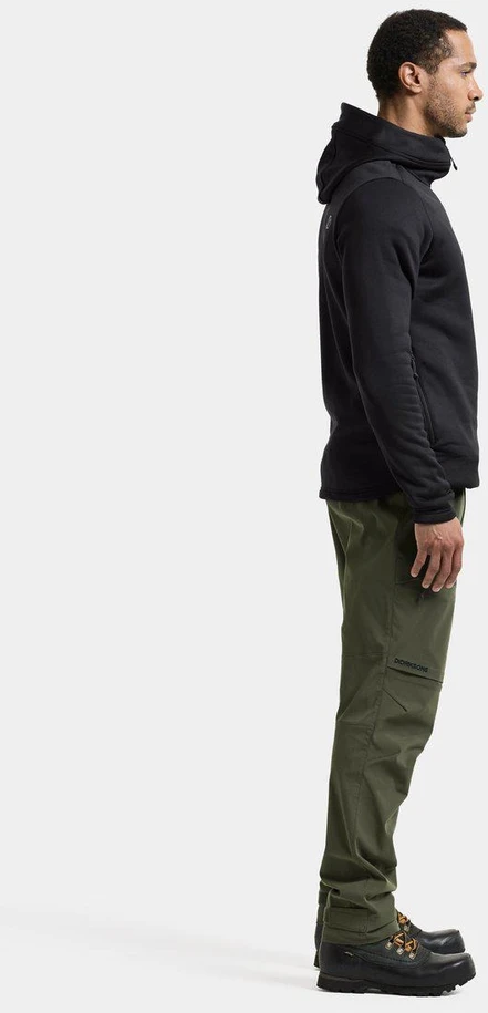 Didriksons vyriškas techninis flisinis džemperis su gobtuvu FIELD USX FULL-ZIP - Juodas (Išankstinis užsakymas)