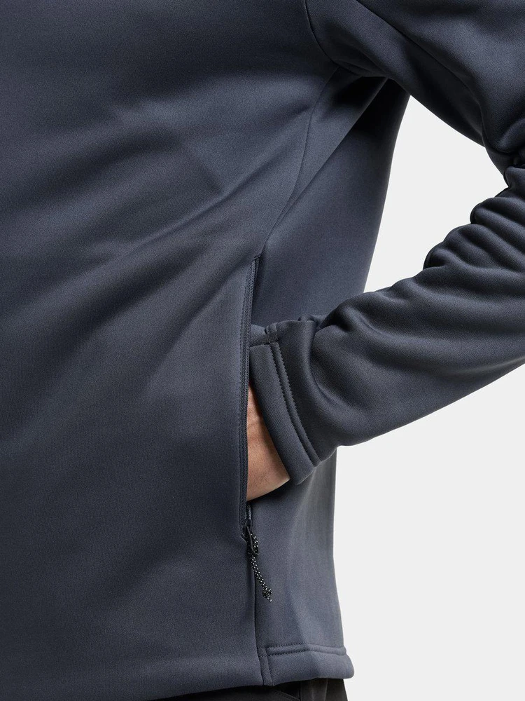 Didriksons vyriškas techninis flisinis džemperis su gobtuvu FIELD USX FULL-ZIP - Sleepy Mėlyna (Išankstinis užsakymas)