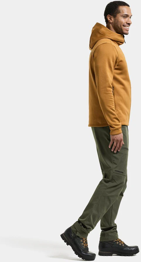 Didriksons vyriškas techninis flisinis džemperis su gobtuvu FIELD USX FULL-ZIP - Spice Brown (Išankstinis užsakymas)