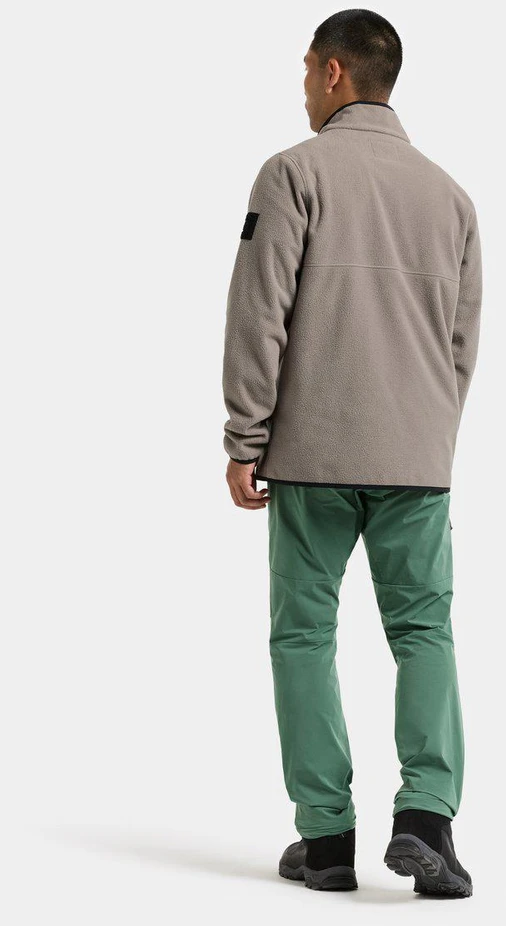 Didriksons vyriškas vėjo nepraleidžiantis flisinis džemperis HANS USX FULL-ZIP - Ash Brown (Išankstinis užsakymas)