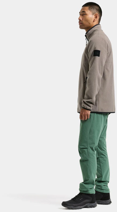Didriksons vyriškas vėjo nepraleidžiantis flisinis džemperis HANS USX FULL-ZIP - Ash Brown (Išankstinis užsakymas)