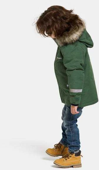 Didriksons žieminė striukė su augimo funkcija BJÄRVEN KIDS PARKA 3 - Pine Žalias (yra vietoje)
