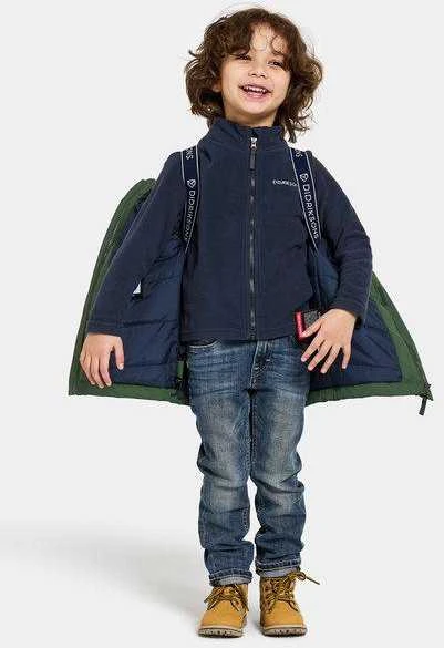 Didriksons žieminė striukė su augimo funkcija BJÄRVEN KIDS PARKA 3 - Pine Žalias (yra vietoje)