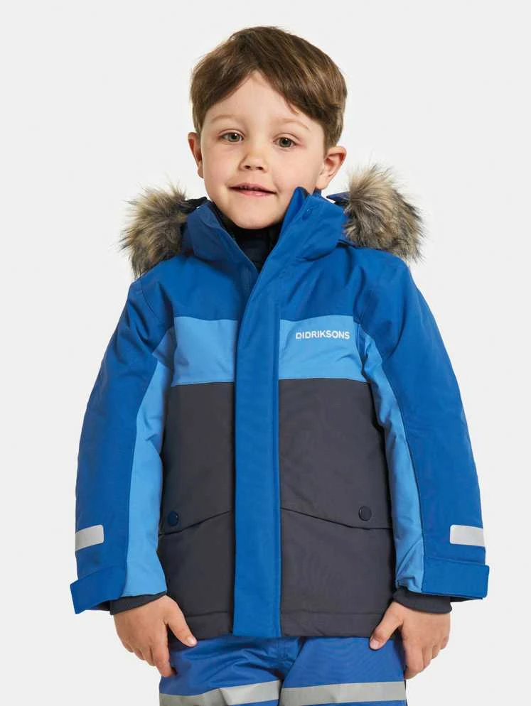 Didriksons žieminė striukė su augimo funkcija - BJÄRVEN KIDS PARKA 2 Classic Mėlyna (yra vietoje)