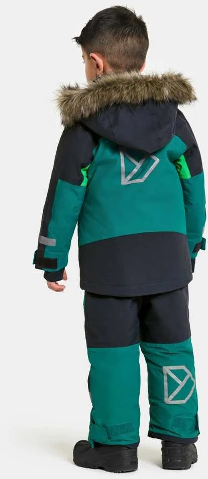 Didriksons žieminė striukė su augimo funkcija - BJÄRVEN KIDS PARKA 2 Petrol Žalias (yra vietoje)