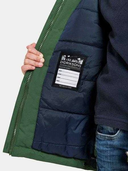 Didriksons žieminė striukė su augimo funkcija BJÄRVEN KIDS PARKA 3 - Pine Žalias (yra vietoje)