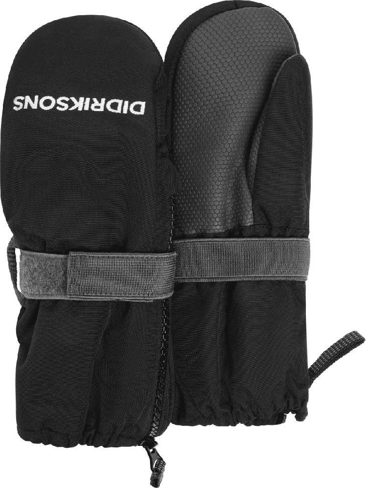 Didriksons žieminės pirštinės su užtrauktuku BIGGLES ZIP MITTEN 9 - Juodas (Išankstinis užsakymas)