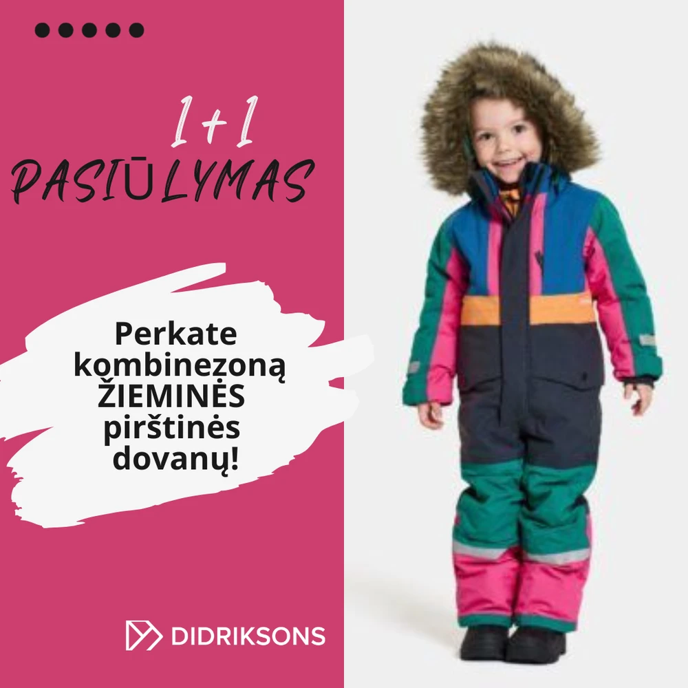 Didriksons žieminis kombinezonas - BJÖRNEN KD COV MULT2 Multi Colour Žalias (yra vietoje)