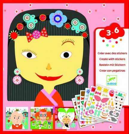DJECO Kūrybiniai lipdukai Skirtingų rūšių, DJ08934 ( DJ08934 )