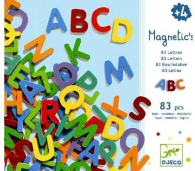 Djeco Magnetukų rinkinys - Magnetinės raidės (83 vnt.) ( DJ03101 )