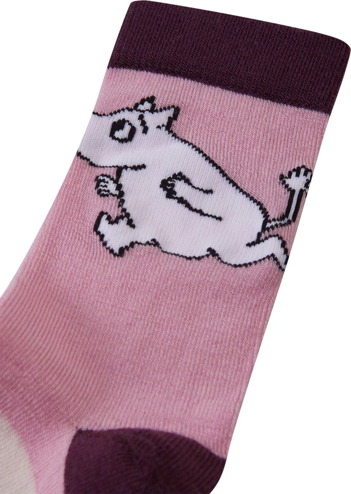 REIMA Moomin Randig kojinės vaikams – Pilkas Rožinė