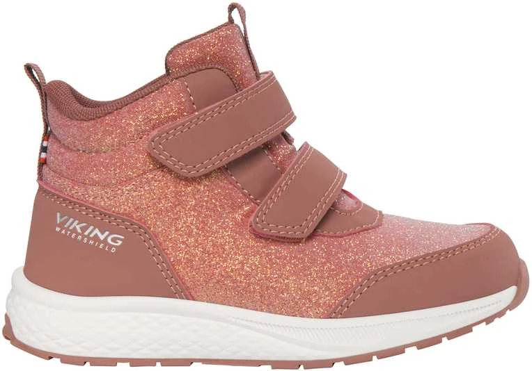 VIKING Bouncy Glitter Mid WP 2V rudeniniai/pavasariniai batai vaikams – Rožinė