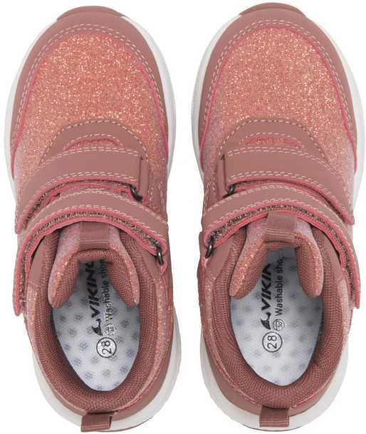 VIKING Bouncy Glitter Mid WP 2V rudeniniai/pavasariniai batai vaikams – Rožinė