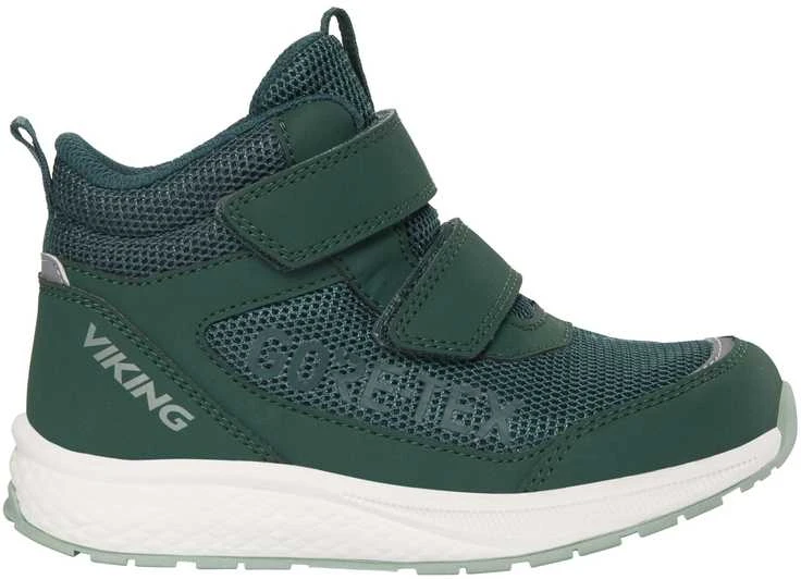 VIKING Bouncy Mid GTX 2V rudeniniai/pavasariniai batai vaikams su GORETEX – Dark Žalias