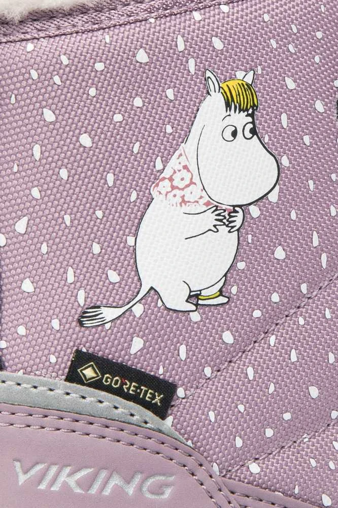 Viking Toasty Warm GTX Zip Moomin žieminai batai vaikams su GORETEX - Dusty Rožinė