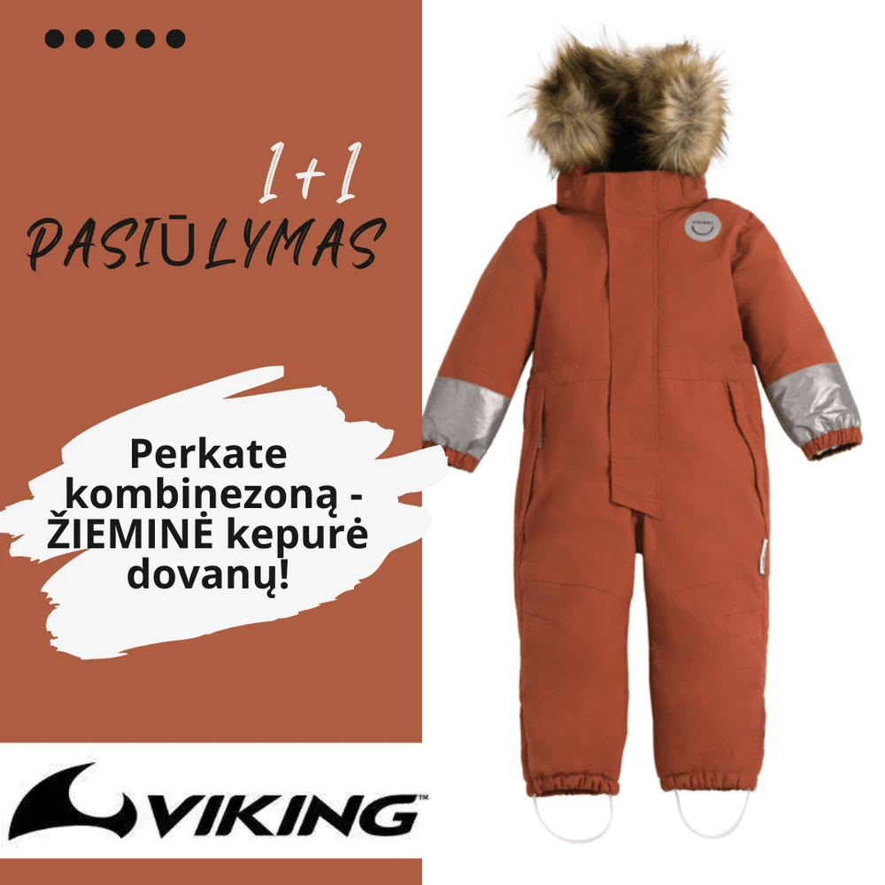 Viking žieminis kombinezonas Play Winter Playsuit - Cognac