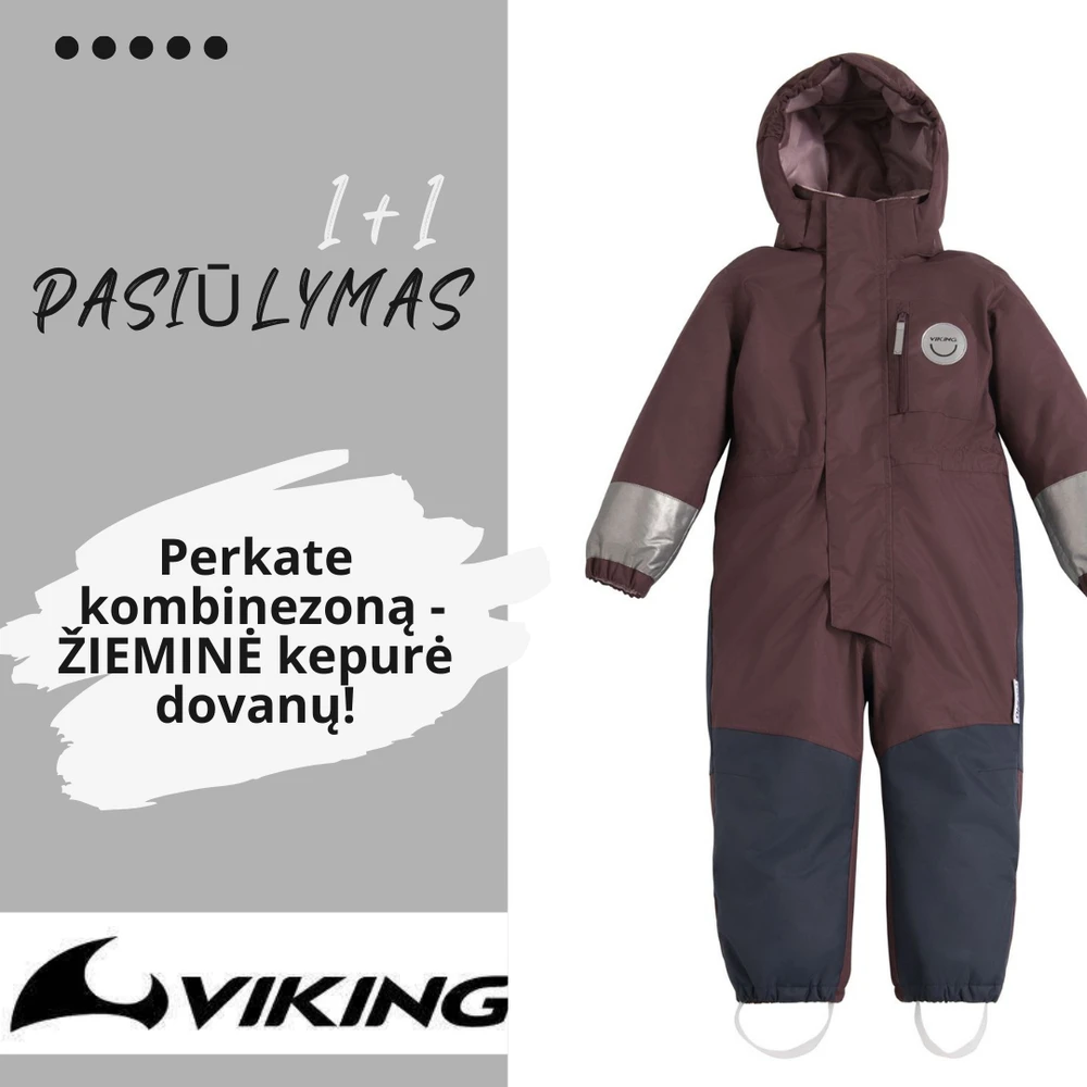 Viking žieminis kombinezonas Toasty Winter Playsuit - Grape
