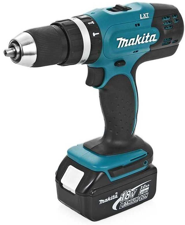 Smūginis suktuvas-gręžtuvas Makita DHP453RFE; 18 V; 2x3,0 Ah akum.
