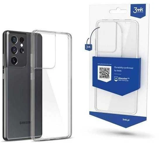 3MK ClearCase Samsung, Galaxy S21 Ultra, TPU, skaidrus, skaidrus telefono dėklas